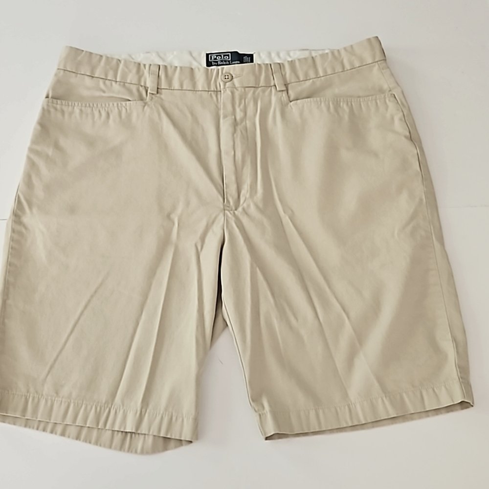 Polo Ralph Lauren Mens Chino 46B Shorts Tan Stretch Classic Fit